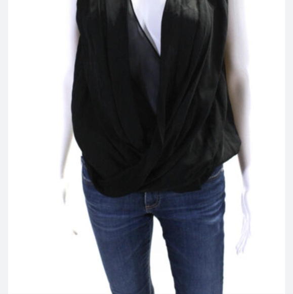 Diane von Furstenberg black sleeveless blouse in viscose and silk - Size M - Picture 12 of 12